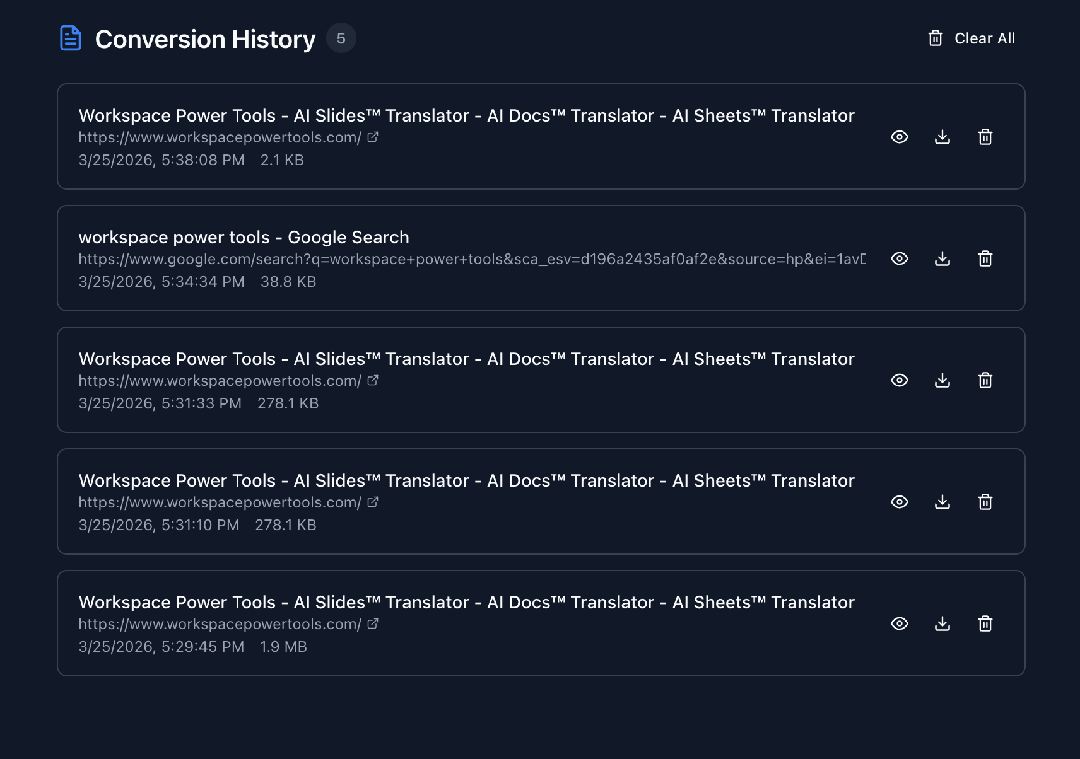 Webpage to PDF customizable PDF options panel